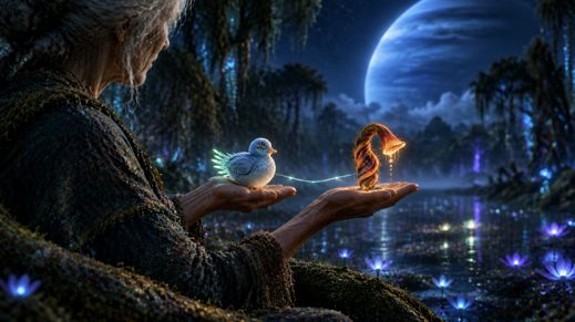 The balance: a tak on one palm, a Taktswìkyu on the other
